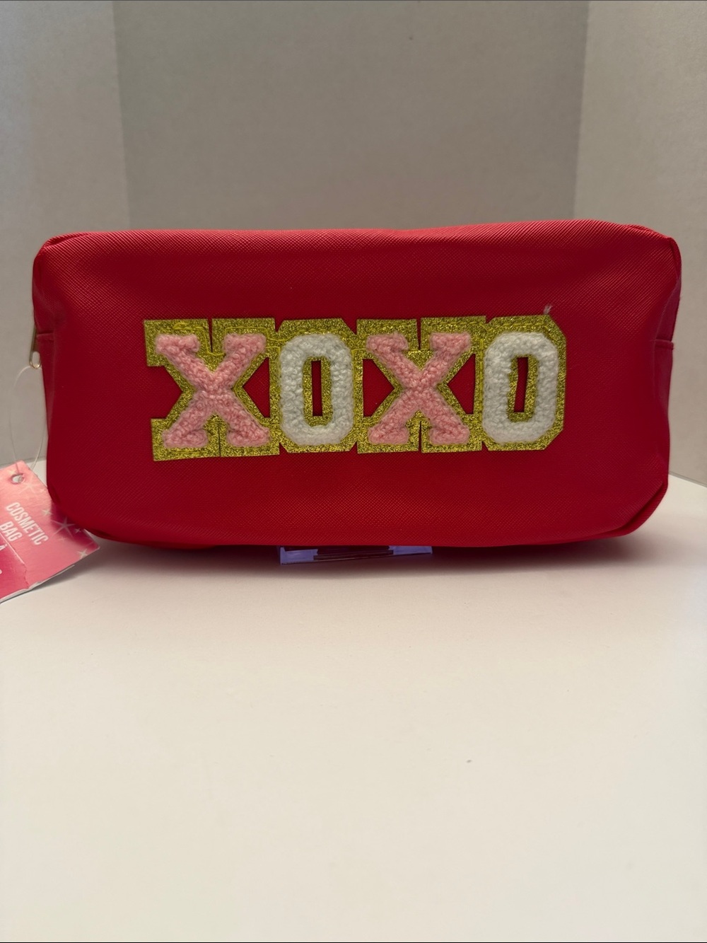 Sassy & Chic Red 'XOXO' Cosmetic Pouch 9” x 5” x 2.5” Deep